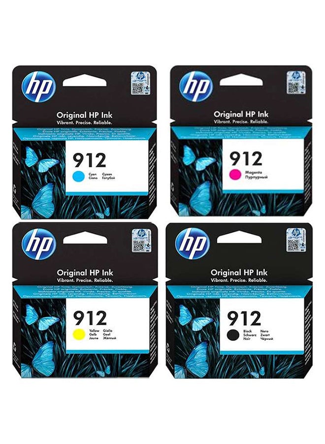 Pack of 4 HP 912 Original Ink Cartridge…
