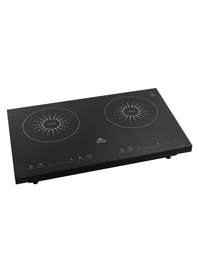Compare Induction Hob 2 Burners Soft Touch Control With 9 Stage Power Setting 3500.0 W EVKAIH201B Black at KSA Price