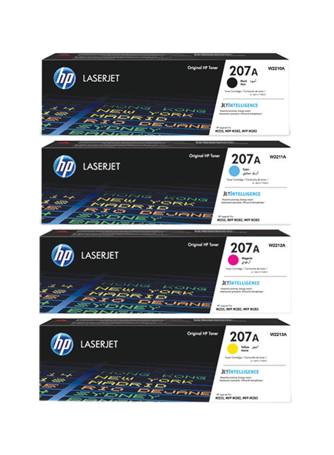 Pack of 4 HP 207A Original LaserJet Toner…