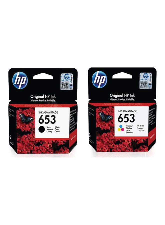 Compare Hp 653 2Pack Original Ink Advantage Cartridge, Black+Tri Color Multicolour at KSA Price