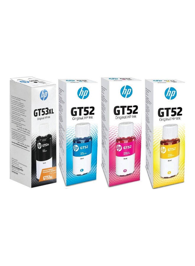 Compare GT53XL Black + GT52 Cyan, Yellow, Magenta Pack of 4 Bundle Multicolor at KSA Price