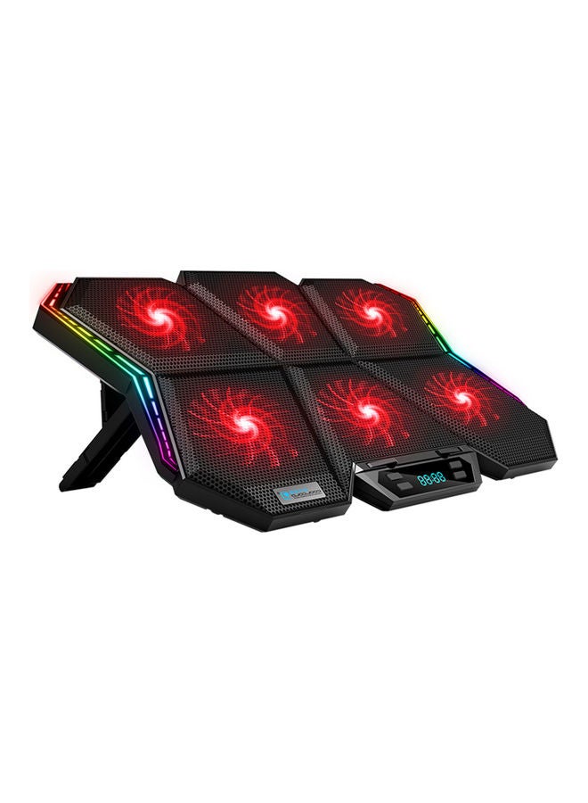 Compare Portable Laptop Cooling Pad with 6 Fans Black at KSA Price