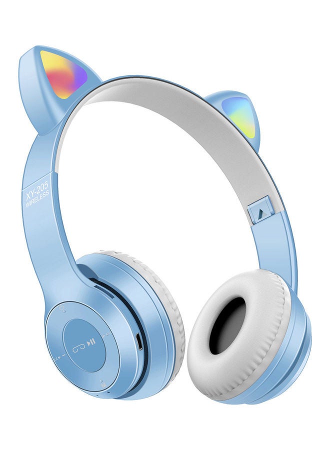 Wireless Cat Ear Headphones Light Blue