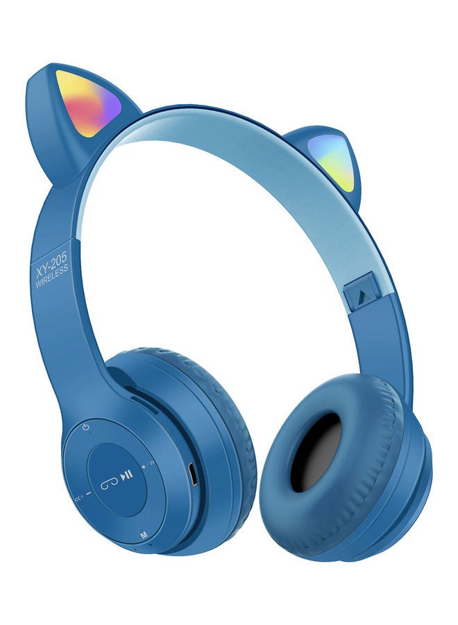Wireless Cat Ear Headphones Blue