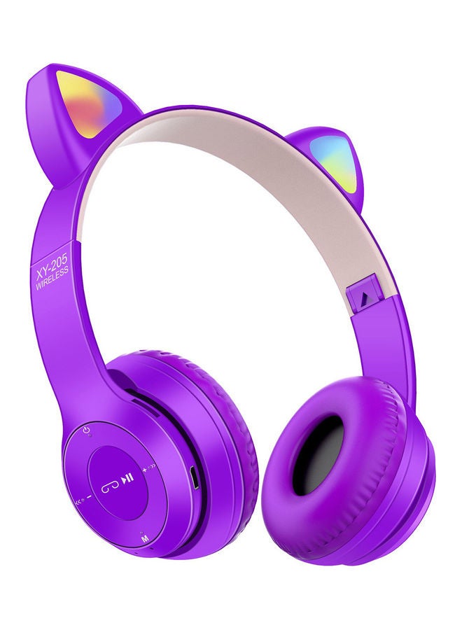 Wireless Cat Ear Headphones Purple