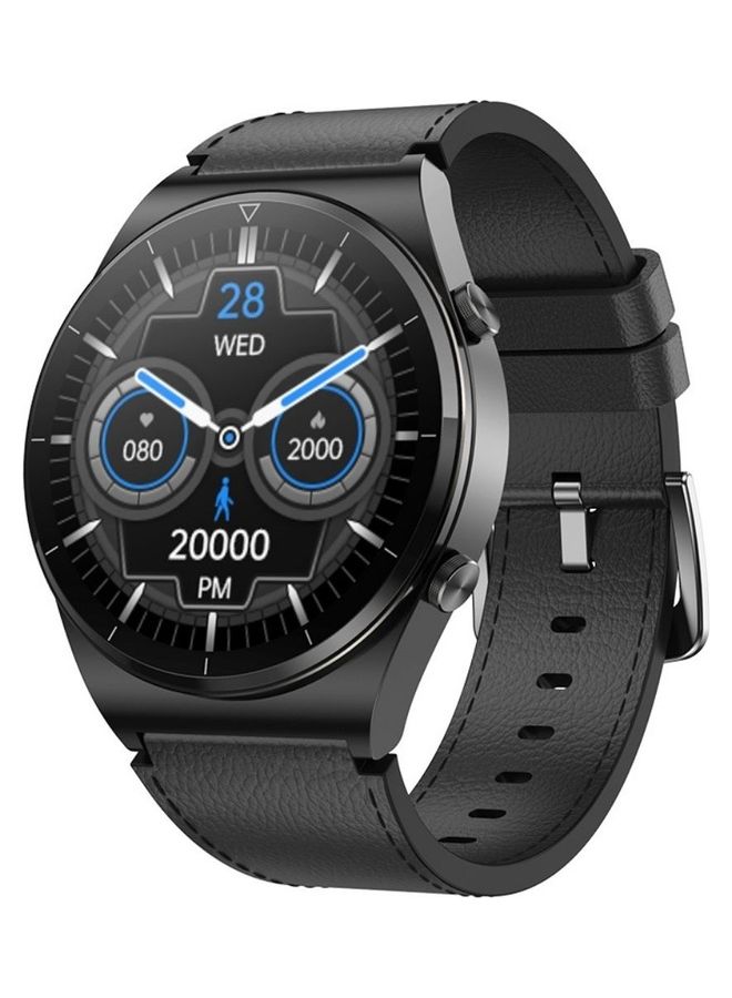 Compare GT3 Smart Watch With Leather Strap Black at KSA Price