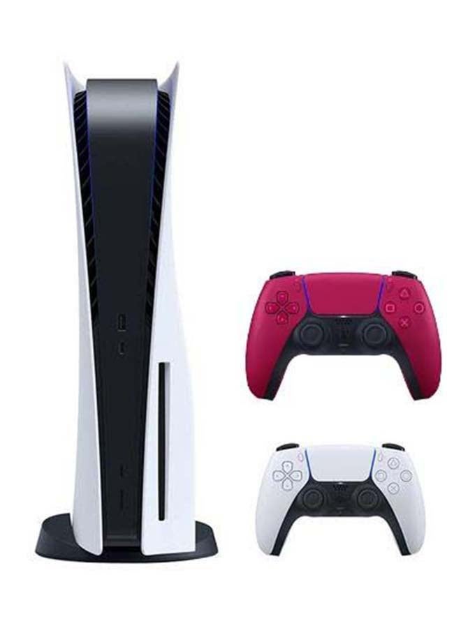 Compare Play Station 5 Console Disc Version With Extra Wireless Controller  Red at KSA Price