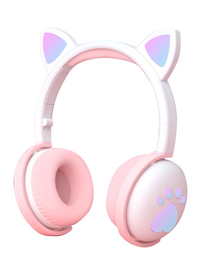 Wireless Cat Ear Headphones With Mic White