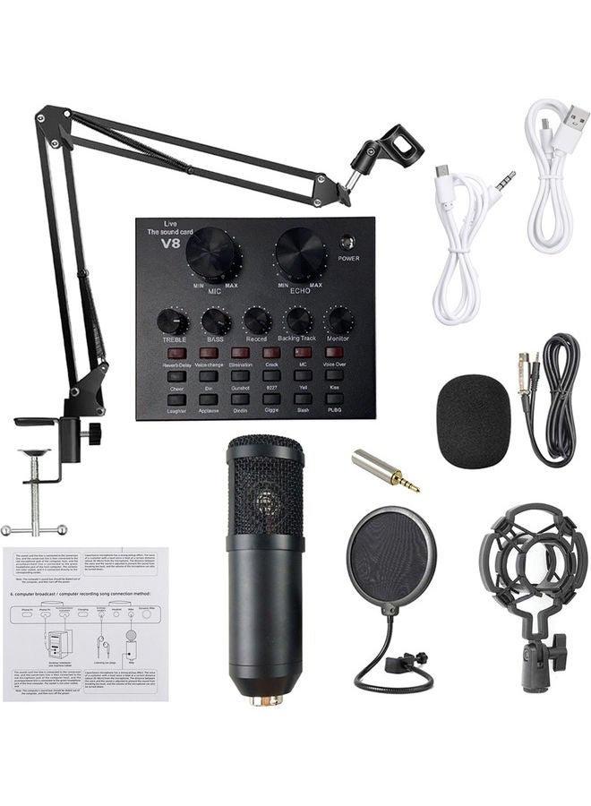Compare Multifunctional Live Sound Card Microphone Set V69571_P Black at KSA Price