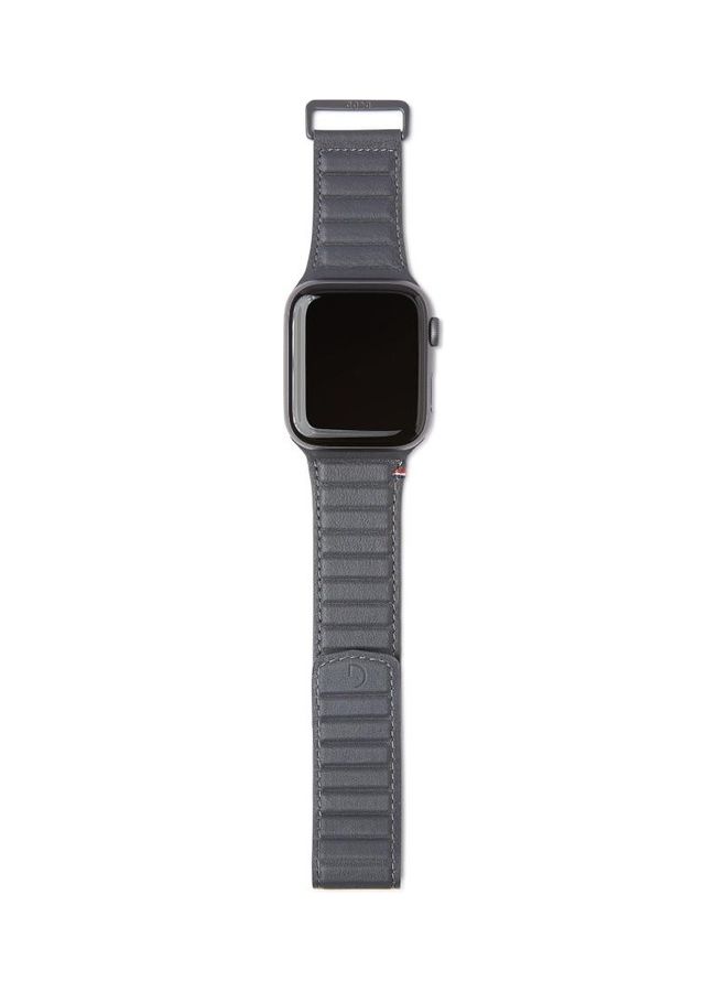 Compare Leather Magnetic Traction Strap for Apple Watch Series 54321 4038mm Dark Grey at KSA Price