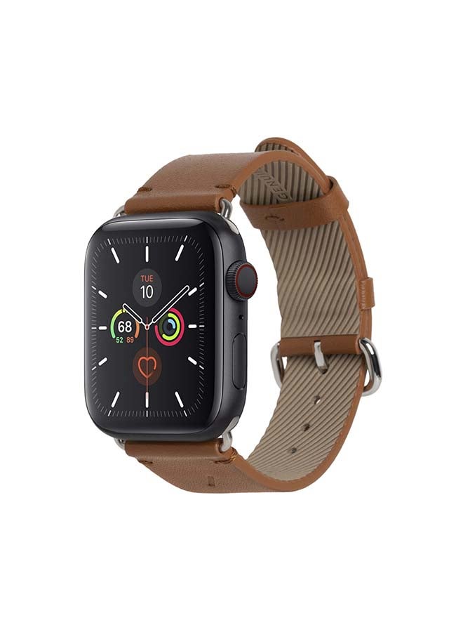 Compare Classic Watch Case And Strap for Apple Watch 3840mm Genuine Italian Nappa Leather Tan at KSA Price