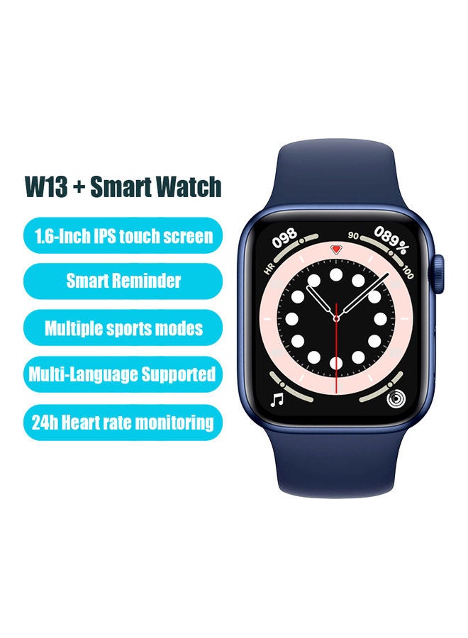 Compare W13+ Smart Bracelet Sports Watch 1.6Inch IPS Touch Screen BT4.0 Fitness Tracker Blue at KSA Price