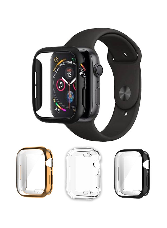 Compare 3Piece Full Cover For Apple Watch 42mm BlackRose GoldClear at KSA Price
