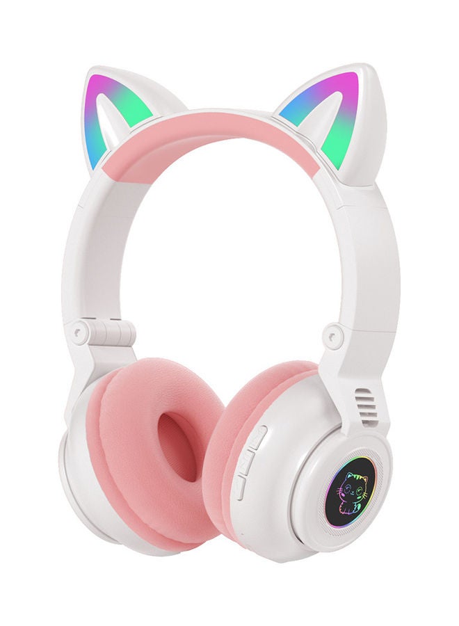Wireless Foldable Headphone White/Pink