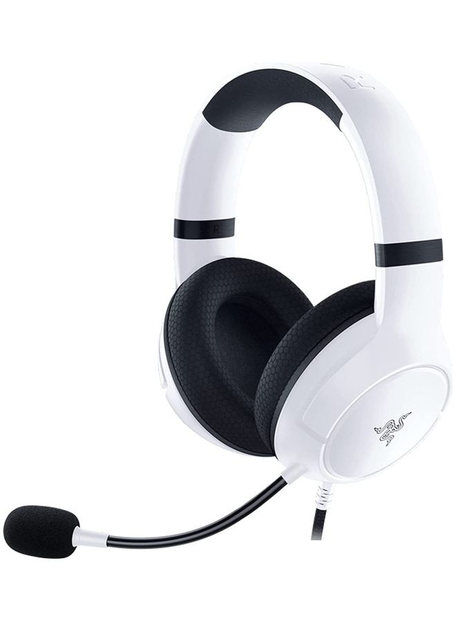 Compare Kaira X Wired Headset for Xbox Series X|S, Xbox One, PC, Mac & Mobile Devices: Triforce 50mm Drivers  HyperClear Cardioid Mic  Flowknit Memory Foam Ear Cushions  OnHeadset Controls  White at KSA Price