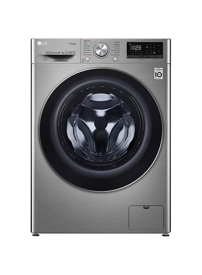 Compare 107 KG Front Load Washer Dryer, 1400 Rpm with AI DD, Steam Hygiene Technology, ThinQ WiFi 10 kg F4V5RGP2T Silver at KSA Price