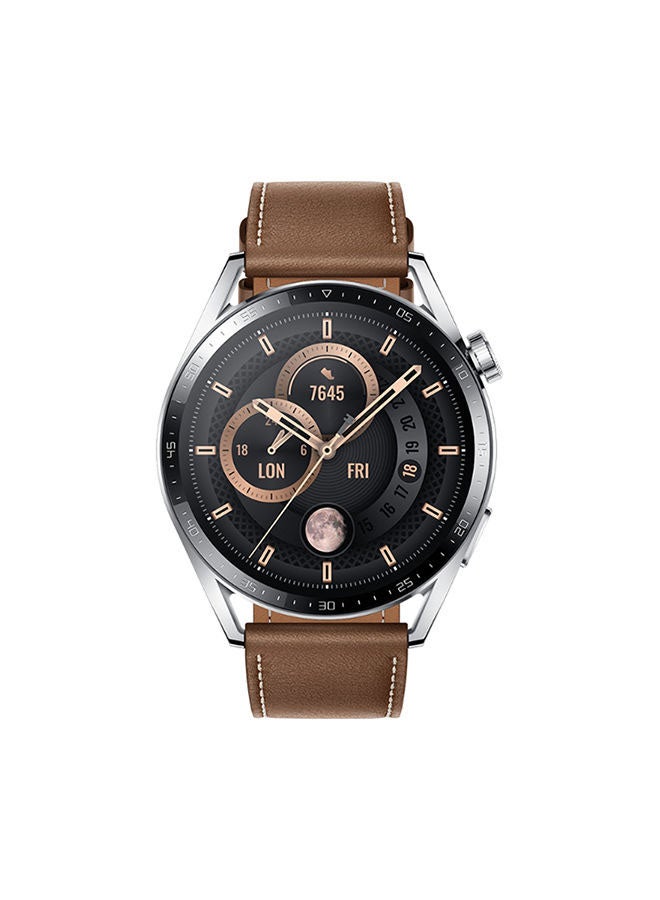 WATCH GT 3 46 mm Smartwatch Leather Strap…