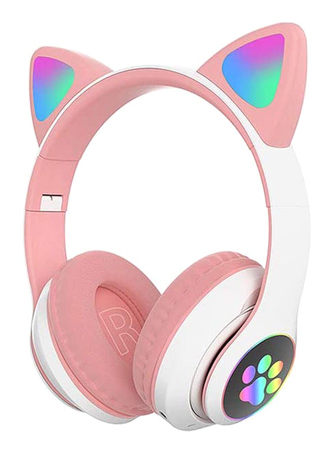 Compare Bluetooth Wireless OnEar Headphones With Microphone PinkWhite at KSA Price