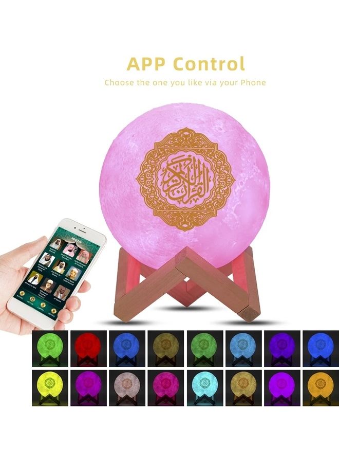 Moon Lamp Quran Speaker White/Brown with APP Control…