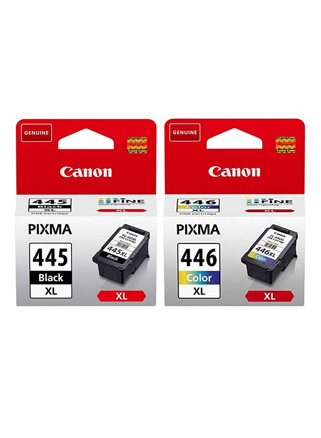 Compare Cl446XL High Yield CMY Colour Ink Cartridge & Canon Pg445 XLarge Ink Cartridge – Black Ink Cartridge Black & Tri Colour at KSA Price