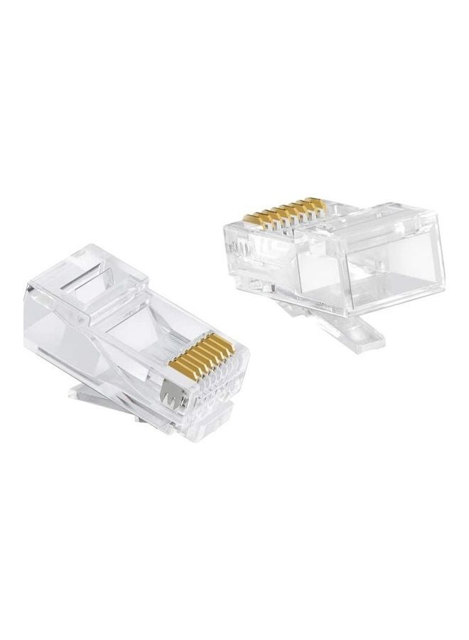 Compare 100Piece Cat 6 RJ 45 Cable Connector Clear at KSA Price