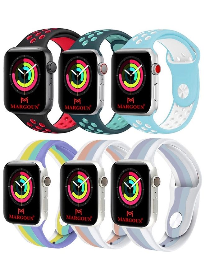 Apple Watch 45mm 44mm 42 Silicone Sport Band 6…