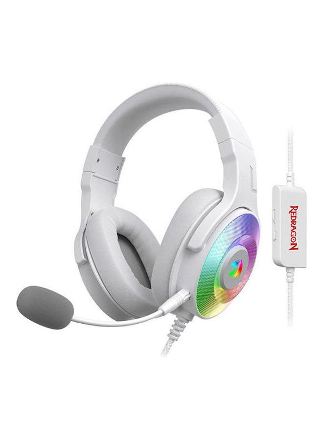 Compare H350 Pandora Rgb Wired Gaming Headset, Dynamic Rgb Backlight  Stereo SurroundSound  50 Mm Drivers  Detachable Microphone, OverEar Headphones Works For PcPs4Xbox OneNs  White at KSA Price