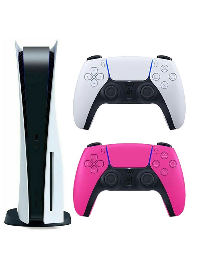 Compare Play Station 5 Console Disc Version With Extra Wireless Controller  Pink at KSA Price