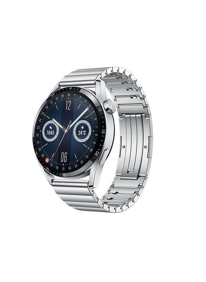 Compare Smartwatch GT 3 46mm Elite Stainless Steel Case With Steel Strap Silver at KSA Price