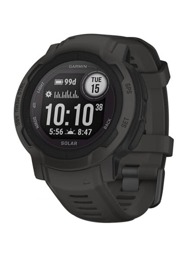 Compare Instinct 2 Solar  45MM  Up To 28 Days Battery Life  Scratch Resistant, Power Glass™, Heart Rate Monitor, All Day Stress Monitor, Tough Rugged GPS Enabled , Smart Notification, iOS and Android Compatible Graphite at KSA Price