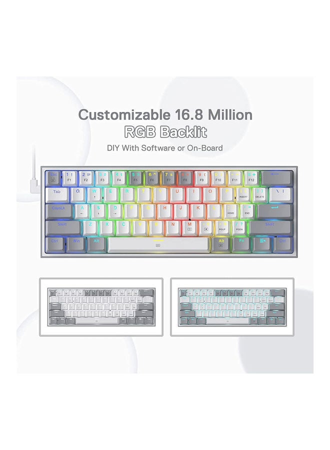Compare K617 Fizz 60% Wired RGB Gaming Keyboard, 61 Keys Compact Mechanical Keyboard wWhite and Grey Color Keycaps, Linear Red Switch, Pro DriverSoftware Supported at KSA Price