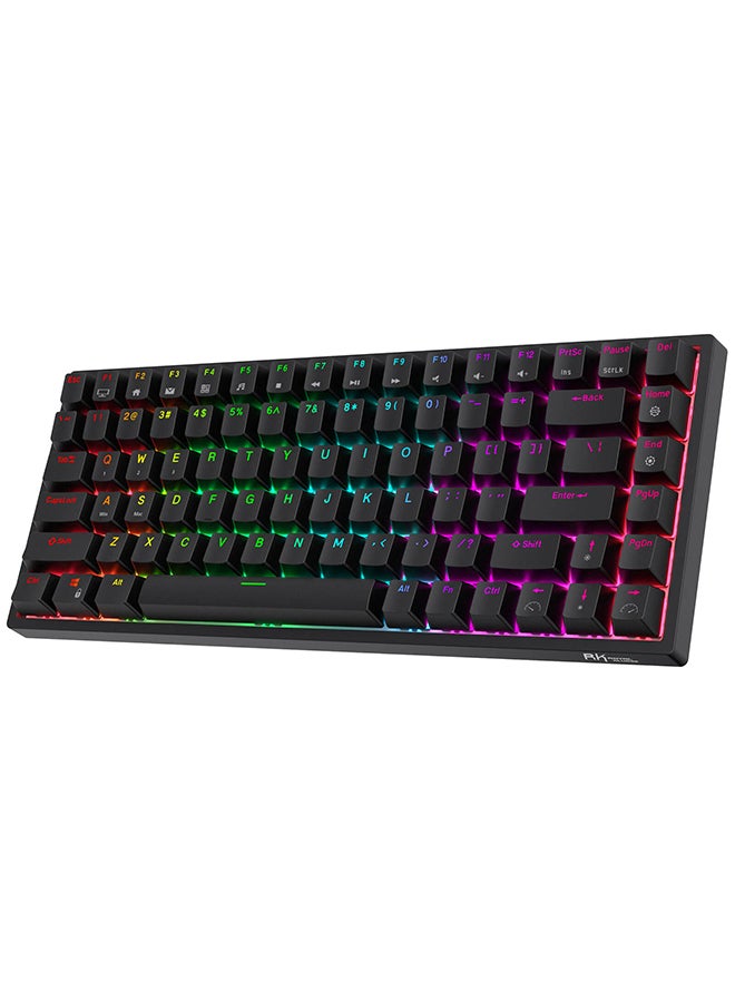 Compare RK84 Tri  Mode Hot Swapable RGB Mechanical Gaming Keyboard Blue Switch at KSA Price