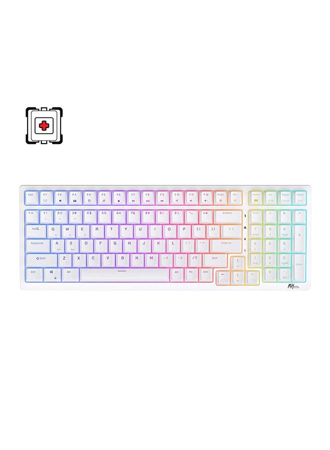 Compare RK98 Tri  Mode Hot Swapable RGB Mechanical Gaming Keyboard Red Switch at KSA Price