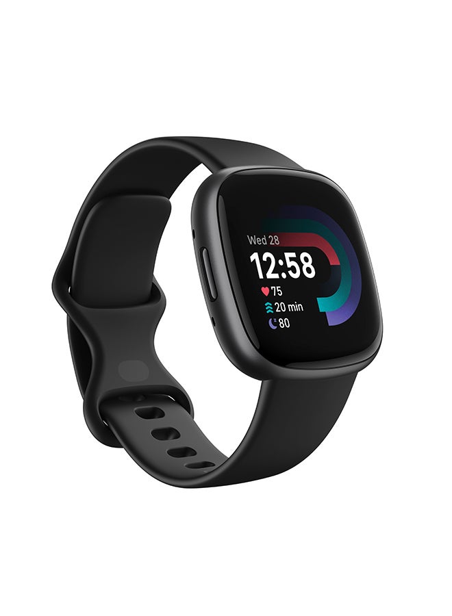 Compare Versa 4, Health & Fitness Smartwatch with Builtin GPS and Up To 6+ Days Battery Life, 6months Premium Membership Included, compatible with Android and iOS BlackGraphite at KSA Price