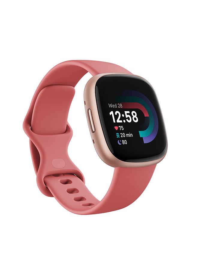 Compare Versa 4, Health & Fitness Smartwatch with Builtin GPS and Up To 6+ Days Battery Life, 6months Premium Membership Included, compatible with Android and iOS Pink Sand  Copper Rose at KSA Price