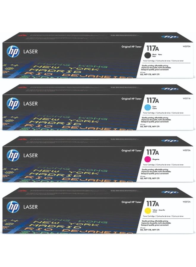Compare ORIGINAL 117A Toner Kit for HP Laser 150HP Laser MFP 178179 BlackMagentaCyanYellow Multicolour at KSA Price