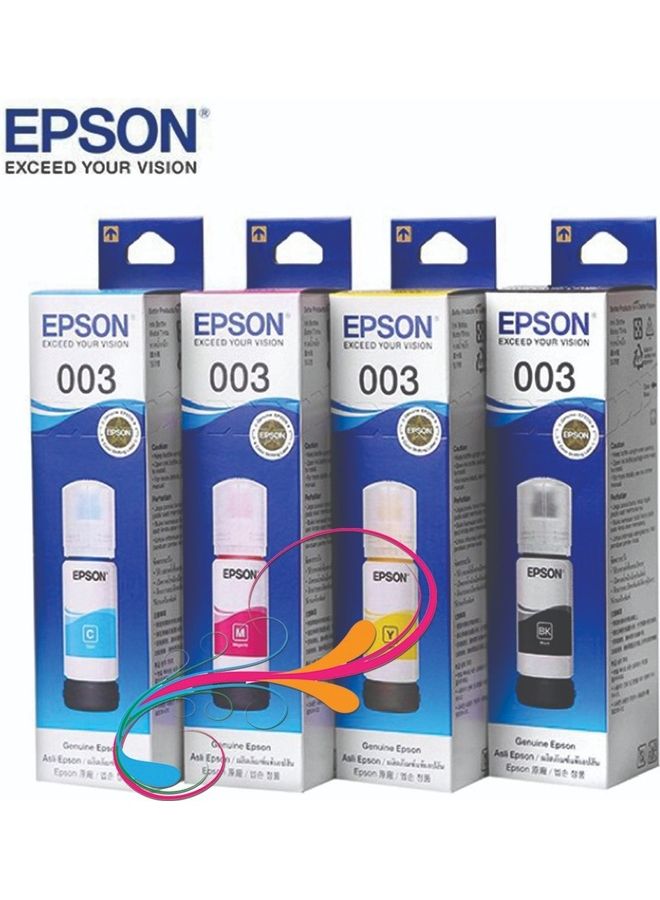Compare T003 65ML FOR PRINTER L1110  L3100  L3101 L3110  L3150  L5190 Bundle Multicolour at KSA Price