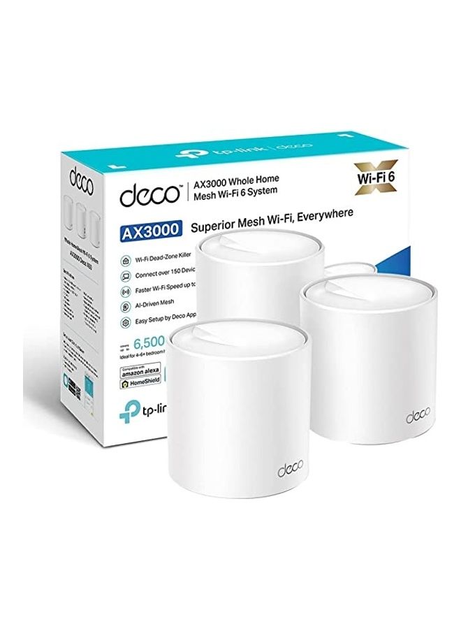 Compare Deco X50 AX3000 Whole Home AIDriven Mesh WiFi 6 System white at KSA Price