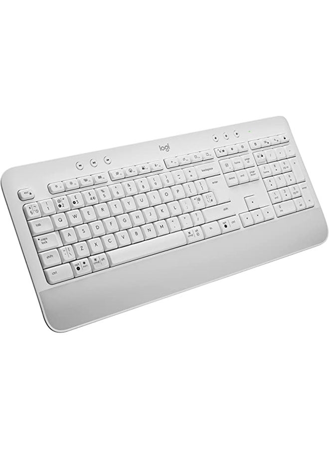 Compare Signature K650 Wireless Keyboard with Wrist Rest, FullSize, BLE Bluetooth or Logi Bolt USB Receiver, Comfort DeepCushioned Keys, Numpad, Compatible with most OSPCWindowsMac Off white at KSA Price