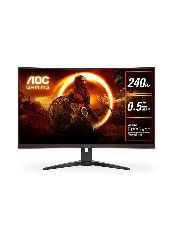 Compare 31.5 Inch C32G2ZE Curved Gaming Monitor Full HD 1920x1080, HDR Mode, VA Panel Type, 240Hz Refresh Rate, 0.5ms Response Time, AMD FreeSync Premium Technology | Black & Red at KSA Price