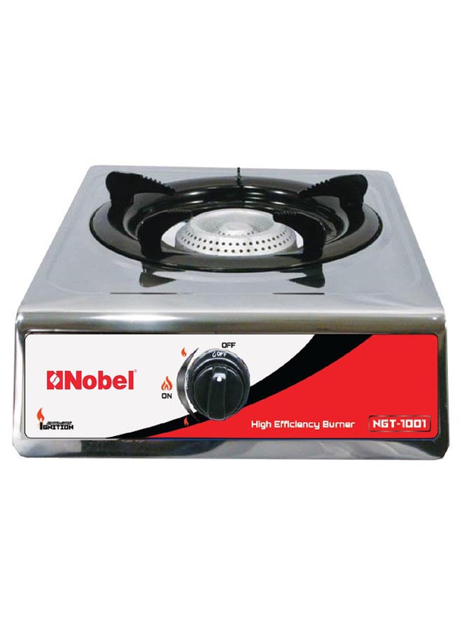 Compare Gas Stove Single Burner, Stainless Steel Body Enamel Trivet, Cast iron beehive Burner Head  380 x 270 x 85 W x D x H mm NGT1001 Stainless Steel at KSA Price