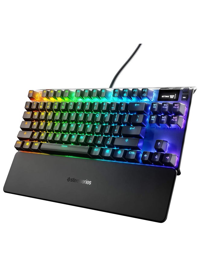 Compare SteelSeries Apex 7 TKL Mechanical Gaming Keyboard, OLED Display, Red Switches, American QWERTY Layout at KSA Price