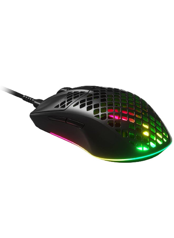 Compare Aerox 3 Wired Ultra Lightweight Gaming Mouse  8,500 CPI TrueMove Core Optical Sensor, 35G Acceleration, 300 IPS, 1ms Polling Rate, 6 Programmable Buttons, 3 RGB Zones, AquaBarrier Water & Dust Resistance, 59g, Ergonomic at KSA Price
