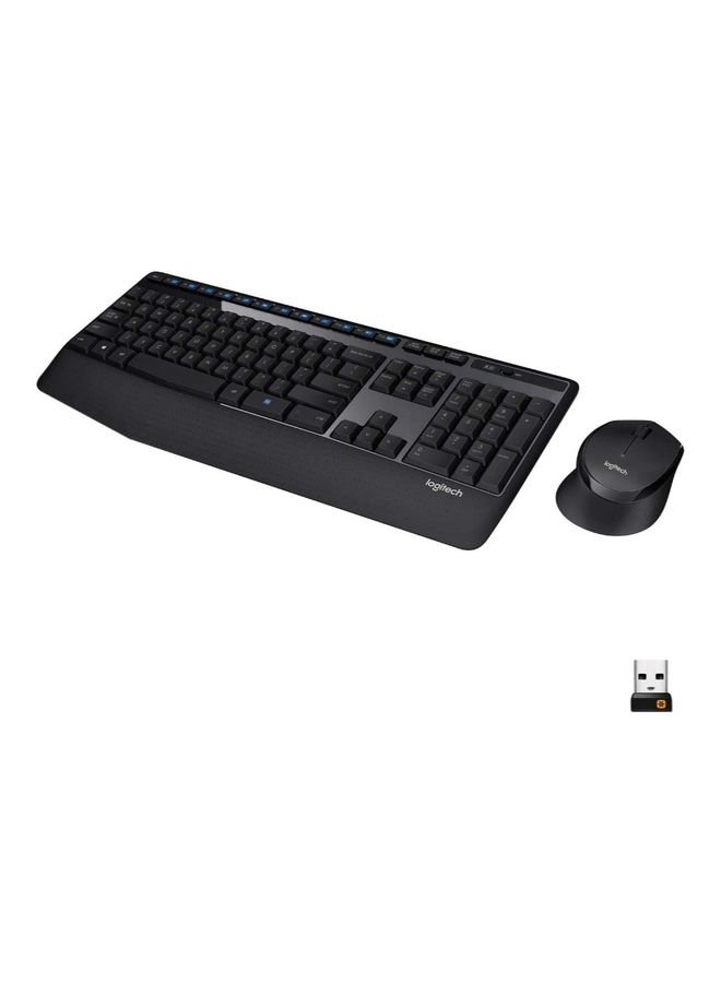 MK345 Wireless Keyboard And Mouse Arabic Black