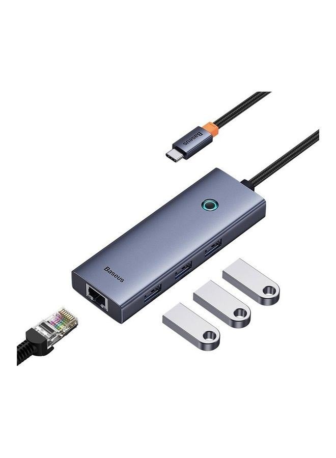 USB-C Hub (4-in-1) with RJ45 Ethernet, 3 USB-A…