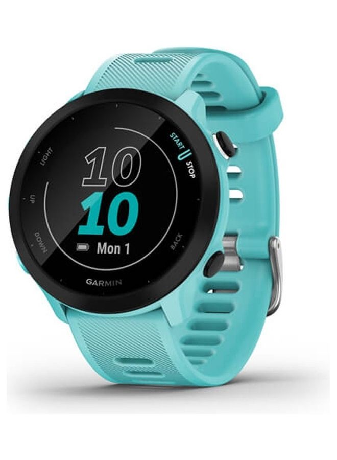 Compare Forerunner 55  20MM  Up To 14 Days Battery Life  1.04inch SunlightVisible Display, Scratch Resistant, Chemically Strengthened Glass, Heart Rate Monitor, All Day Stress Monitor, Advanced GPS and Running Features,  at KSA Price