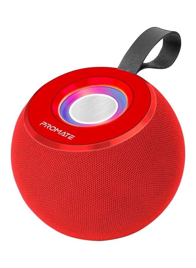 Compare LED Bluetooth Speaker, Dynamic 5W True Wireless Speaker with Long Battery Life, Micro SD Card Slot, USB Media Port, 360 Surround Sound and Colorful LED Light for Home and Outdoor, Juggler Red at KSA Price