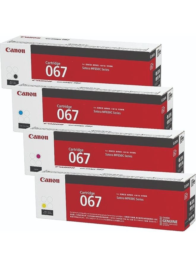 Compare 067 Toner Cartridge 4 Pack For MF656Cdw MF654Cdw MF653Cdw LBP632Cdw Print BlackCyanMagentaYellow at KSA Price