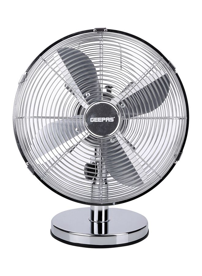 Compare 12 Inch Metal Table Fan 3 Speed Settings With Wide Oscillation And Stable Base GF9610 Silver at KSA Price