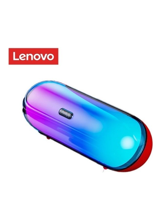 Compare Thinkplus Bluetooth Portable Mini TWS Bass Stereo Music Surround Wireless Mobile Call Colorful LED Light Speaker Red at KSA Price